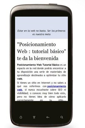 dispositivo móvil, posicionamiento web